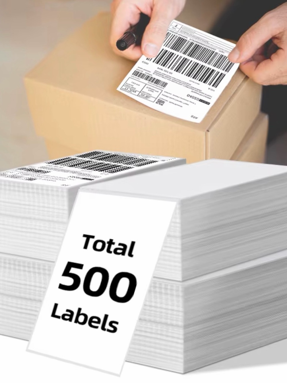 500 White Shipping Labels – Professional Blank Label Pack